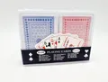 Produktbild: Skat Romme Pokerkarten 2x 56er Spielkarten Set Blau Rot + Aufbewahrungsdose