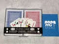 Produktbild: Poker Skat Romme Karten Spielkarten Neu OVP in einer Box 2x56 Karten Blau Rot