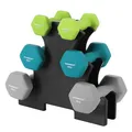 Produktbild: Hantelset Set mit Hantelständer Kurzhantel 2 x 1/ 2 /3 kg Krafttraining SYL612GN