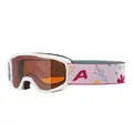Produktbild: ALPINA PINEY - Beschlagfreie, Extrem Robuste & Bruchsichere Skibrille Mit 100% UV-Schutz Für Kinder, white-flower matt, One Size