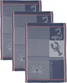 Produktbild: ROSS Geschirrtuch Maritim - Krabben & Co, (Set, 3-tlg), Motivtuch, aus 100% Baumwolle