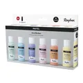 Produktbild: Acrylfarben Set Malfarbe Künstlerfarbe wasserbasis Pastell 6 Farben à 60ml