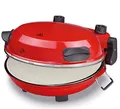 Produktbild: Küchenprofi Pizza Maker NAPOLI, mit Pizzastein, für Ø 29 cm Pizzen in 4 Min, 1200 Watt, stufenlose Temperatureinstellung, Ober- und Unterhitze separat, elektrischer Pizzaofen, 1703001400, Rot