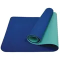 Produktbild: Tapis De Yoga Schildkröt Fitness Bicolor 180 X 61 Cm - Sans Pvc - Résistant Au Glissement - Marine/menthe