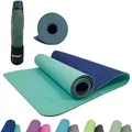 Produktbild: Schildkröt Fitness Yogamatte BICOLOR, PVC-freie, zweifarbige Yogamatte, hochwertig strukturierte Oberfläche, sehr rutschfest, 180 x 61 x 0,4 cm, in Tragetasche