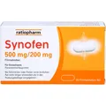 Produktbild: Synofen 500 mg Paracetamol / Ibuprofen 200 mg 20 Stück Tabletten PZN 18218515