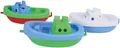 Produktbild: 65470 - Wasserspaß Boote 3er Set Badeboote aus Kunststoff Wasserspielzeugset ...
