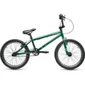 Produktbild: S'COOL XtriX 20 Zoll BMX Bike – Kinder BMX Fahrrad – 1-Gang – Freestyle & Street – Dark Green/Neon Green - dunkelgrün/Grün