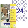 Produktbild: AVERY Zweckform Runde Etiketten L3415-10 (240 Aufkleber auf 10 Blatt, zum Bedrucken, selbstklebend, Ø 40 mm, A4, Klebepunkte zum Kennzeichnen von Unterlagen, Produkten) weiß