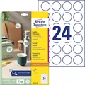 Produktbild: AVERY L3415-10 Zweckform Runde Etiketten 240 Aufkleber 10 Blatt Bedrucken Ø 40mm