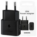 Produktbild: Samsung 25W USB-C Schnellladegerät EP-T2510NB, Schwarz, ohne Kabel
