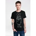 Produktbild: LOGOSHIRT T-Shirt Maus - Outline mit coolem Print schwarz 4XL