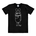 Produktbild: Logoshirt® Die Sendung mit der Maus I Maus I Umriss I T-Shirt Print I Damen & Herren I kurzärmlig I schwarz I Lizenziertes Originaldesign I Größe 4XL