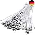 Produktbild: Edelstahl Kabelbinder 100 Stück, Deecam 300x4,6 mm, Metall uv Beständig, A