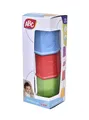 Produktbild: Simba ABC Stapelbecher – 6-teiliges Stapelspiel in Hexagon-Form, mit Zahlen & Buchstaben, Höhe gestapelt 41 cm, Motorikspielzeug für Babys ab 12 Monaten