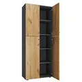 Produktbild: VCM my office Aktenschrank XXL Lona, 919599 anthrazit, honig-eiche 4 Fachböden 70,0 x 39,0 x 183,0 cm