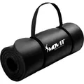 Produktbild: MOVIT Gymnastikmatte Pilates, Gymnastik, Yoga, Matte - hautfreundlich und , Yogamatte für Zuhause oder Unterwegs - 183x60x1,0cm, Schwarz - Schwarz