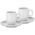 Produktbild: WMF Barista Tassen Set 4-teilig, 2 Kaffeetassen 60 ml mit 2 Untertassen für Espresso, Porzellan, Kaffeeglas, Espressotassen, Kaffeebecher, spülmaschinengeeignet