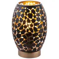 Produktbild: LED Tischleuchte, schwarz-gold, Nachbildung Stanzungen, H 23 cm, HANNY