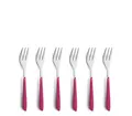 Produktbild: Kuppels Kuchengabel PRISMA (6 Stück), Griff Kunststoff, himbeerrot matt