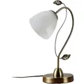 Produktbild: Lindby Tischlampe Michalina 9620776 Modern in Weiß aus Glas 1-flammig E27 Wohnzimmerleuchte
