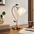 Produktbild: Lindby Florentiner Tischlampe, Nachttischlampe Glas Metall, Schreibtischlampe, S
