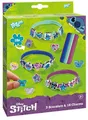 Produktbild: TM ESSENTIALS Stitch Armband-Set mit 18 Charms für Kinder | Charm-Armbänder in Gelb, Blau und Rot zum kreativen Selbstgestalten – Einzigartiger Schmuckspaß mit süßen Stitch-Motiven
