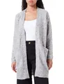 Produktbild: ICHI IHKAMARA CA2 Damen Lange Strickjacke Feinstrick Cardigan Longstrickjacke Long-Strickcardigan Regular-Fit, Größe:M, Farbe:Grey Melange (200318)