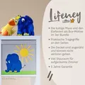 Produktbild: Lifeney Aufbewahrungsbox 3er-Set mit Deckel Elefant & DieMaus, 33x33x33cm 833902