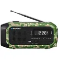 Produktbild: Blaupunkt ER20GC tragbares Solar-Notfallradio Notfallradio (LED-Taschenlampe, Leselampe, dreifaches Ladesystem, SOS-Alarm) grün