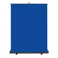Produktbild: Walimex pro Roll-up Panel Hintergrund blau 165 x 220 cm, Fotohintergrund mit Transportbox, Hintergrundsystem für Fotostudio, knitterfreie Fotoleinwand ideal für Freistellen und Chromakeying