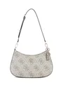 Produktbild: GUESS Schultertasche Noelle II Top Zipper Shoulder Bag Dark Taupe Logo creme