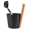 Produktbild: Rento - Aufgusseimer, Saunaeimer - Farbe: Schwarz - 5 Liter - Höhe: 35 cm/Durchmesser: 23 cm