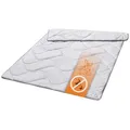 Produktbild: Anti-Bakterien Bettdecke 155 x 220 cm, Steppbett, 100% feine Mikrofaser, waschbar, sleepling Silverplus - Weiß