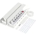 Produktbild: Relaxdays Kabelkanal Stahl Weiß 2er Set 10 cm x 43 cm x 10 cm 750 g
