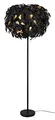 Produktbild: RL LIVE YOUR LIGHT Reality Leuchten Stehleuchte Leavy R40463032, Metall schwarz, Schirm Kunststoff schwarz/goldfarbig, exkl. 3x E14