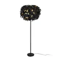 Produktbild: Reality Stehlampe Stehleuchte Leavy schwarz/gold Kunststoff Metall H180cm Lampe