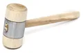 Produktbild: STUBAI HOLZHAMMER mit Metallmantel Ø 50 mm | robuster Holzhammer mit Weißbuchenkopf & Metallring | ideal für Blech- & Spenglerarbeiten | Made in Austria | 278515