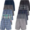 Produktbild: City Life 10er Pack Herren Boxershorts 100% Baumwolle - Atmungsaktive Webboxer, bequem & trocknergeeignet, S-4XL, Farbe:Mehrfarbig (Classic Multicolour 5 C-10-5), Grösse:XL