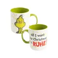 Produktbild: United Labels Grinch Tasse 320 ml, Grün Weiß, Kaffeebecher All I want for Christmas is Ruhe, Kaffeetasse aus Keramik, Weihnachtstasse