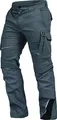 Produktbild: Leibwächter Flex-line Arbeitshose Herren – grau/schwarz – Gr. 28 – Bequeme Workwear mit Elastan (Spandex) – 60°C waschbar & trocknergeeignet – erhöhte Reißfestigkeit – für verschiedenste Berufe