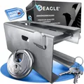 Produktbild: Anhängerschloss Deichselschloss Verzinkt + ABUS Schloss Optimaler Schutz Deagle