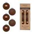 Produktbild: Weihnachtskugeln Glas 6cm 20 Stück - matt & glänzend - Christbaumkugeln Weihnachtsbaumkugeln für Weihnachten - Christbaumschmuck & Weihnachtsbaumschmuck Creamy Hazelnut