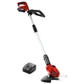 Produktbild: Einhell Akku-Rasentrimmer GE-CT 18 Li (1x 2,5 Ah) Power X-Change (18 V, Motorkopf drehbar und neigbar, Flowerguard, inkl. 20 Kunststoffmesser, inkl. 2,5 Ah Akku und Ladegerät)