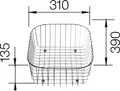 Produktbild: Geschirrkorb BLANCO 220573 für PLUS MEDIAN TIPO VIVA Spülbecken 01.04.2017