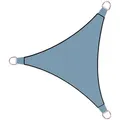 Produktbild: PEREL Sonnensegel, dreieckiges 5,6-11m2 Dreiecksegel Sonnenschutz-Segel Terrasse & Balkon blau|grau 500 cm x 500 cm x 500 cm