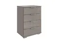 Produktbild: freiraum Hochkommode Easy Plus, 4 Schubladen, SAHARAGRAU - 52x74x38cm (BxHxT)
