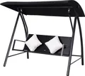 Produktbild: Outsunny Hollywoodschaukel Polyrattan Schaukel Schaukelbank Gartenbank 3-Sitzer