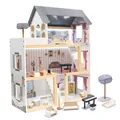 Produktbild: Puppenhaus Kinder Puppenstube Groß A82 XXL Puppenvilla Holz Dollhouse + Zubehör