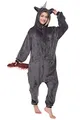 Produktbild: corimori 1852 Ruby Punk-Einhorn Damen Herren Onesie Jumpsuit Anzug Einteiler Kostüm Verkleidung Gr. 160-170cm, Schwarz